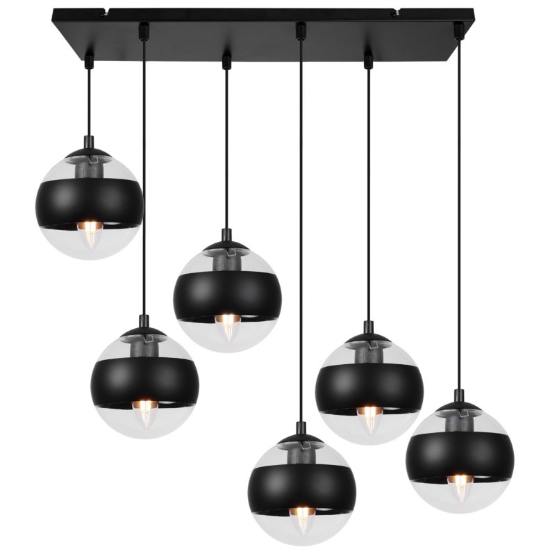 Lampa sufitowa wisząca Light Home LH Toledo 6x E14 60W czarny 1szt.