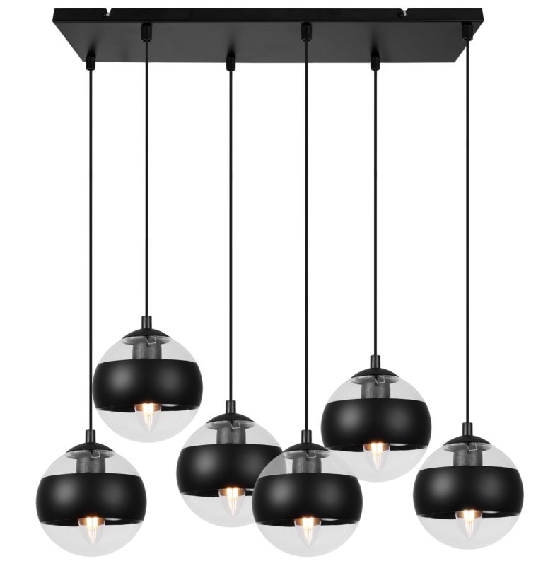 Lampa sufitowa wisząca Light Home LH Toledo 6x E14 60W czarny 1szt.