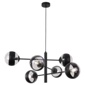 Lampa sufitowa wisząca Light Home LH Tolredo 6x E14 40W czarny 1szt.