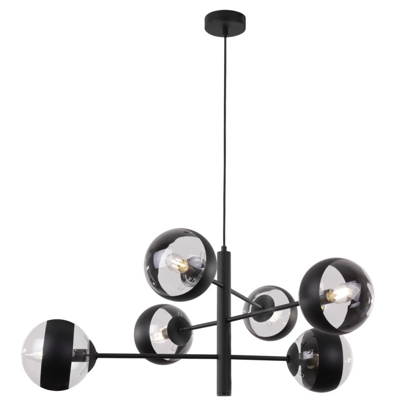 Lampa sufitowa wisząca Light Home LH Tolredo 6x E14 40W czarny 1szt.