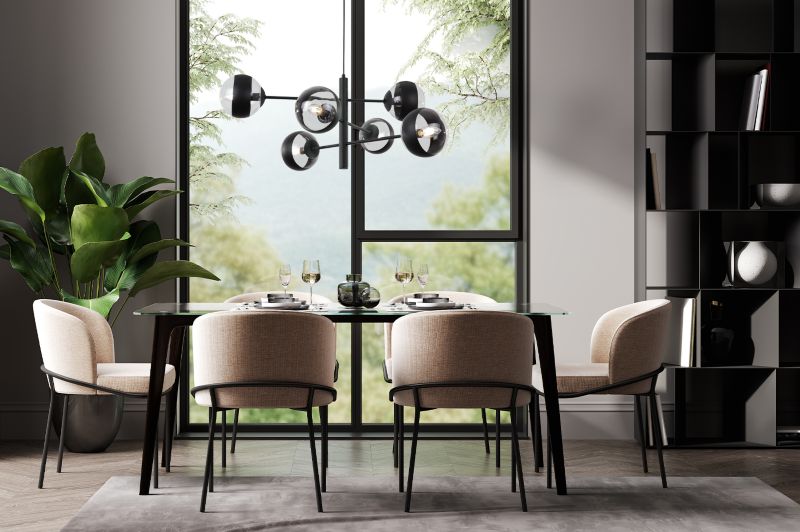 Lampa sufitowa wisząca Light Home LH Tolredo 6x E14 40W czarny 1szt.