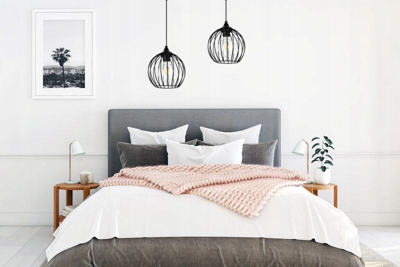 Lampa sufitowa wisząca Light Home LH Toronto prosta 2x E27 60W druciak czarny 1szt.