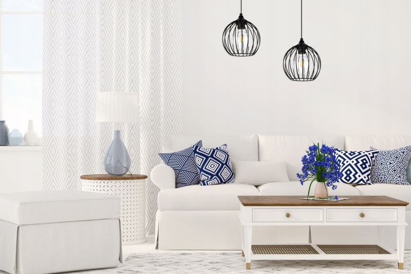 Lampa sufitowa wisząca Light Home LH Toronto prosta 2x E27 60W druciak czarny 1szt.