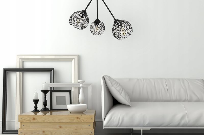 Lampa sufitowa wisząca Light Home LH Trio Crystal 3x E27 60W czarny 1szt.