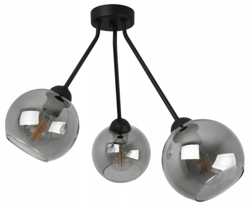 Lampa sufitowa wisząca Light Home LH Trio Haga 3x E27 60W czarny 1szt.