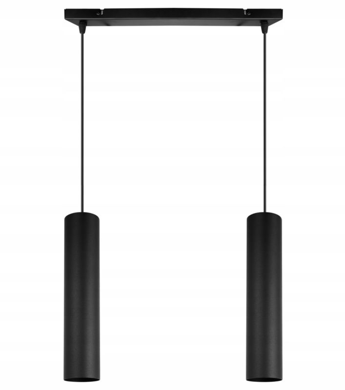 Lampa sufitowa wisząca Light Home LH Tuba 2x GU10 20W czarny 1szt.