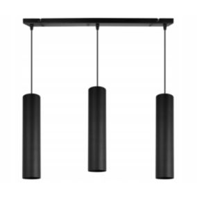 Lampa sufitowa wisząca Light Home LH Tuba 3x GU10 20W czarny 1szt.