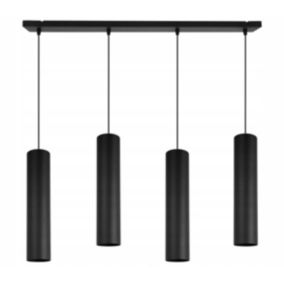 Lampa sufitowa wisząca Light Home LH Tuba 4x GU10 20W czarny 1szt.