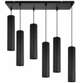 Lampa sufitowa wisząca Light Home LH Tuba 6x GU10 20W czarny 1szt.