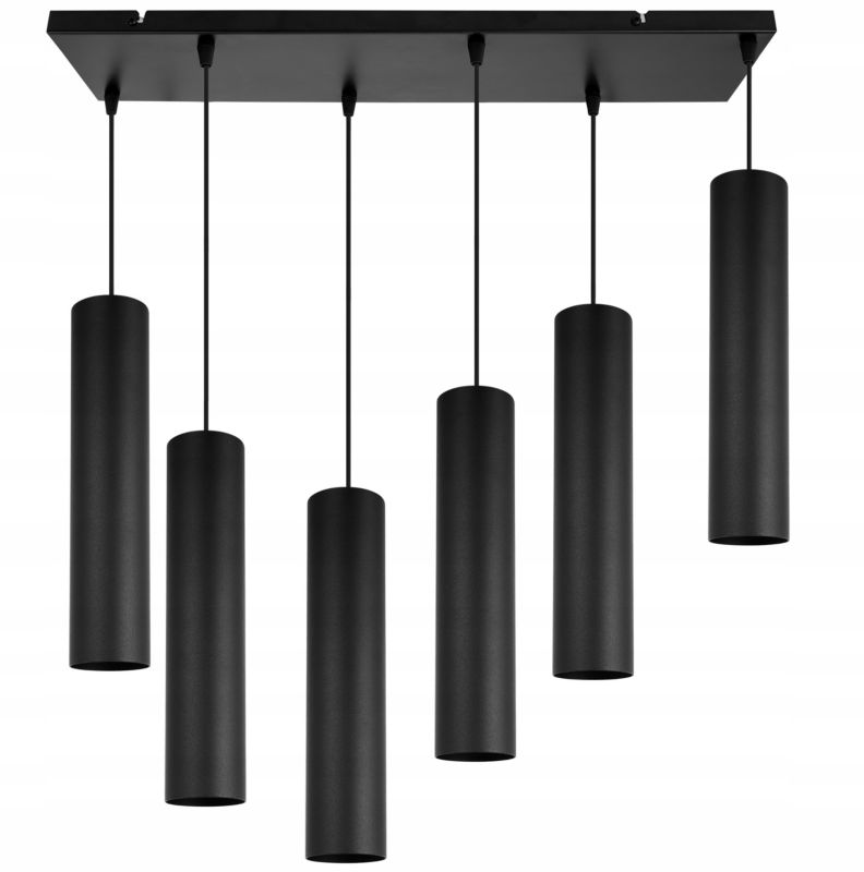 Lampa sufitowa wisząca Light Home LH Tuba 6x GU10 20W czarny 1szt.