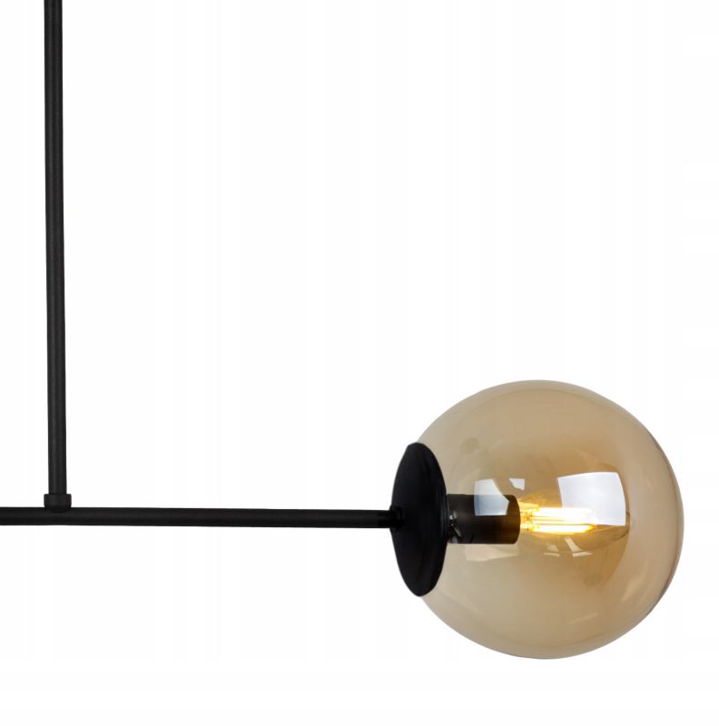 Lampa sufitowa wisząca Light Home LH Tulza 2x E14 40W klosz czarny/złoty 1szt.