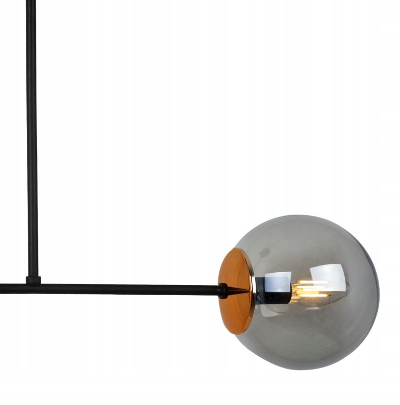 Lampa sufitowa wisząca Light Home LH Tulza 2x E14 40W klosz miedziany/dymiony 1szt.