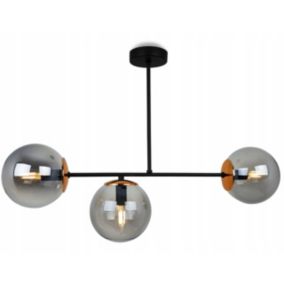 Lampa sufitowa wisząca Light Home LH Tulza 3x E14 40W klosz szary/miedziany 1szt.