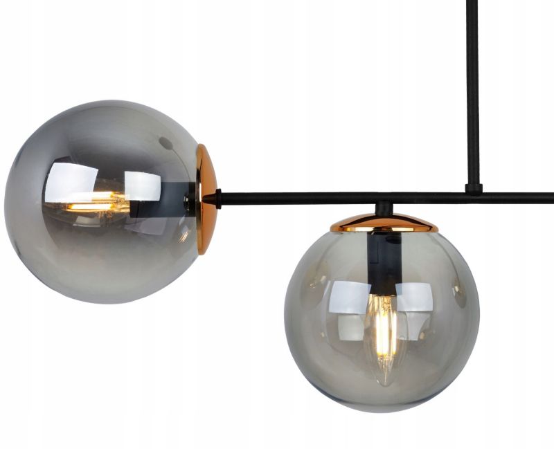Lampa sufitowa wisząca Light Home LH Tulza 3x E14 40W klosz szary/miedziany 1szt.
