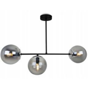 Lampa sufitowa wisząca Light Home LH Tulza 3x E14 40W klosz szary/srebrny 1szt.