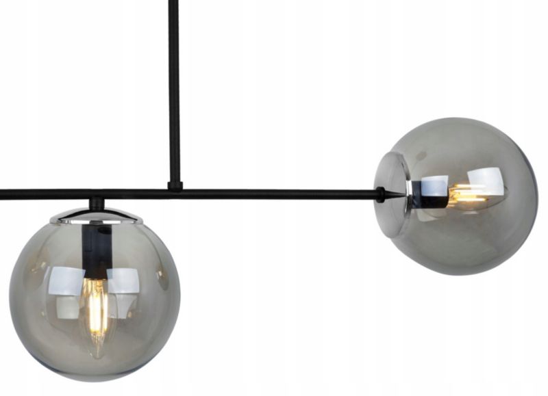 Lampa sufitowa wisząca Light Home LH Tulza 3x E14 40W klosz szary/srebrny 1szt.