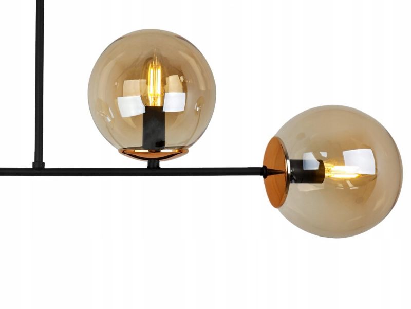 Lampa sufitowa wisząca Light Home LH Tulza 4x E14 40W klosz miodowy/miedziany 1szt.
