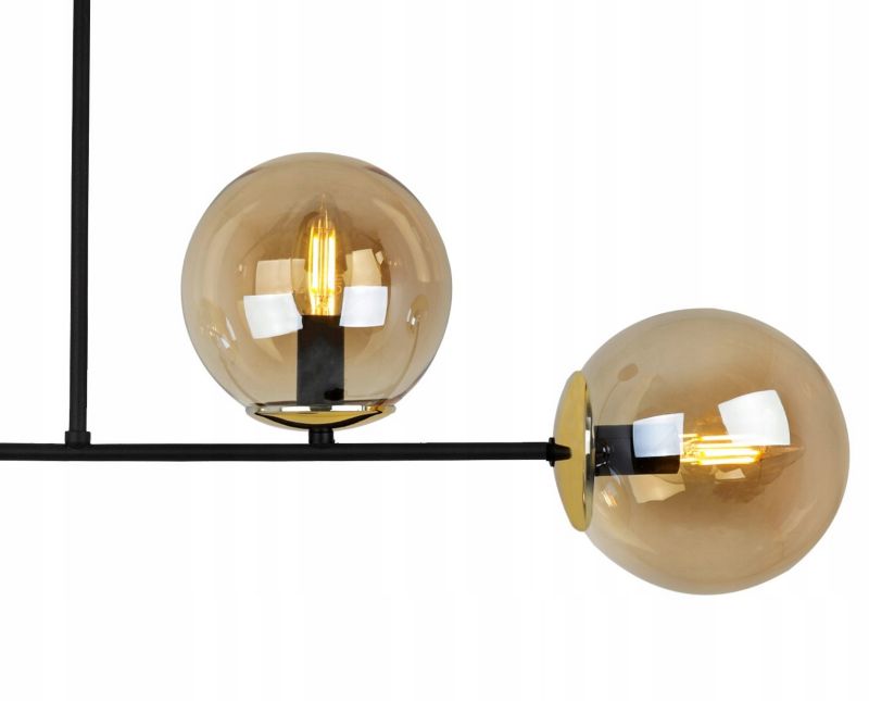Lampa sufitowa wisząca Light Home LH Tulza 4x E14 40W klosz miodowy/złoty 1szt.