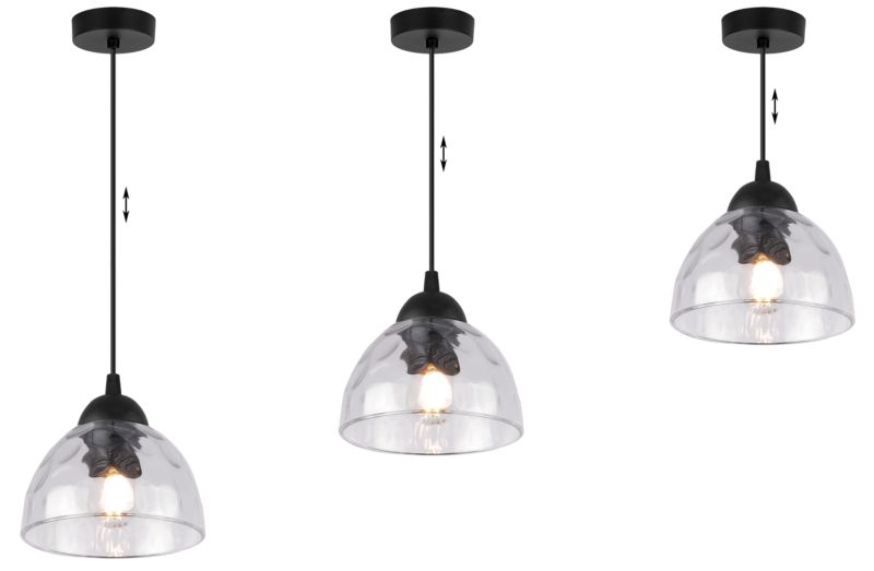 Lampa sufitowa wisząca Light Home LH Venice 1x E27 60W klosz bezbarwny 1szt.
