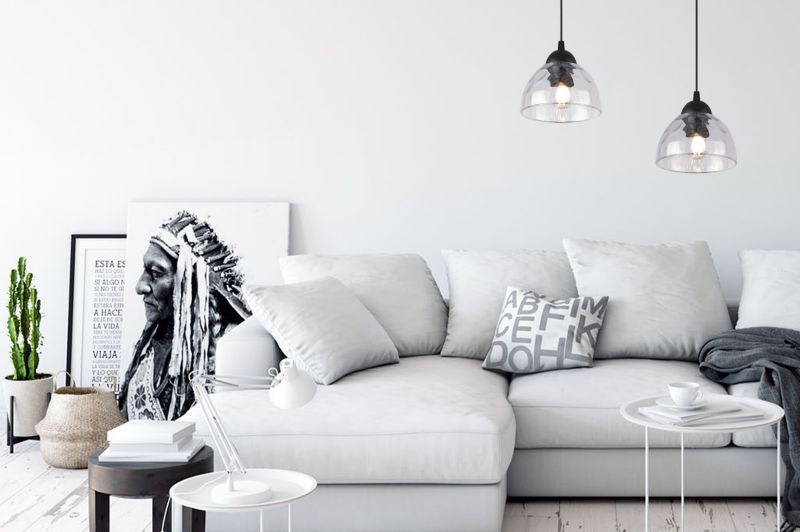 Lampa sufitowa wisząca Light Home LH Venice 2x E27 60W klosz bezbarwny 1szt.