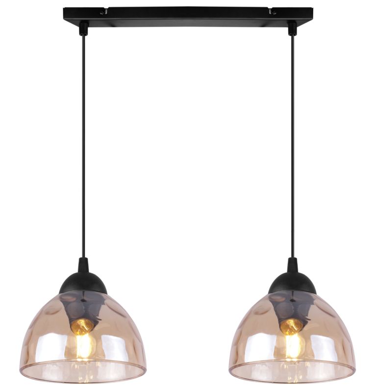 Lampa sufitowa wisząca Light Home LH Venice 2x E27 60W klosz miodowy  1szt.