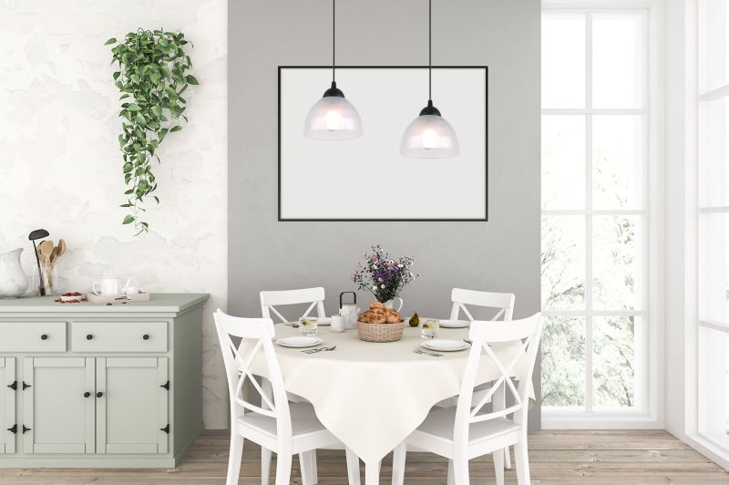 Lampa sufitowa wisząca Light Home LH Venice 2x E27 60W klosz mleczny 1szt.