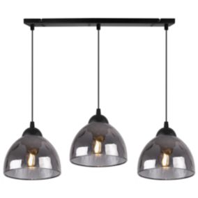 Lampa sufitowa wisząca Light Home LH Venice 3x E27 60W klosz grafitowy 1szt.
