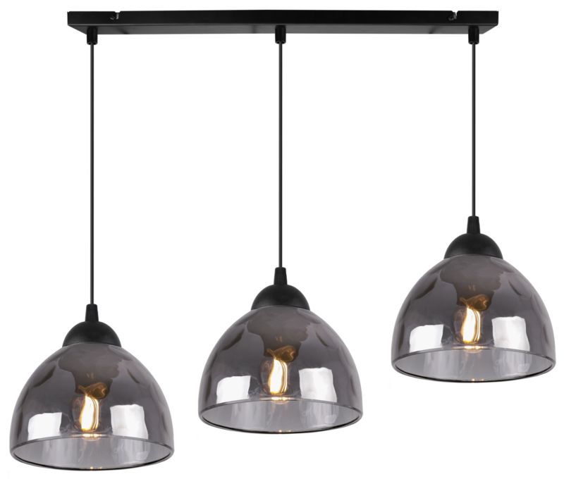 Lampa sufitowa wisząca Light Home LH Venice 3x E27 60W klosz grafitowy 1szt.