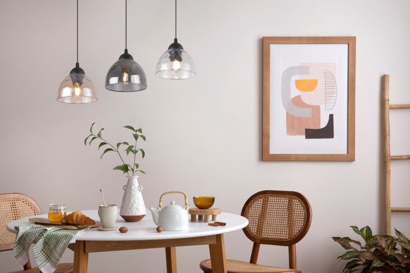 Lampa sufitowa wisząca Light Home LH Venice 3x E27 60W klosz mieszany 1szt.