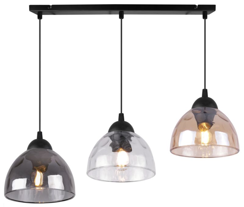 Lampa sufitowa wisząca Light Home LH Venice 3x E27 60W klosz mieszany 1szt.