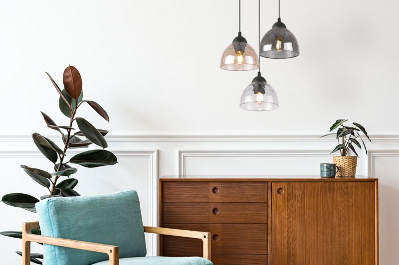 Lampa sufitowa wisząca Light Home LH Venice 3x E27 60W okrągły klosz mieszany 1szt.