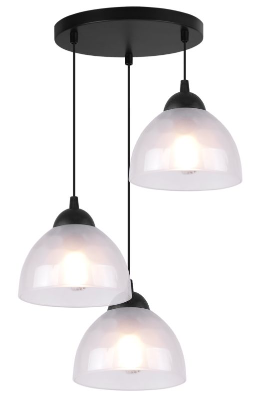 Lampa sufitowa wisząca Light Home LH Venice 3x E27 60W okrągły klosz mleczny 1szt.