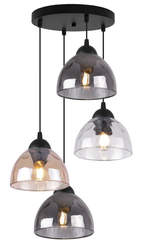 Lampa sufitowa wisząca Light Home LH Venice 4x E27 60W okrągły klosz mieszany 1szt.