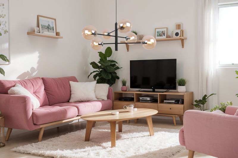 Lampa sufitowa wisząca Light Home LH Venice 6x E14 40W czarny/chrom klosz miodowy 1szt.