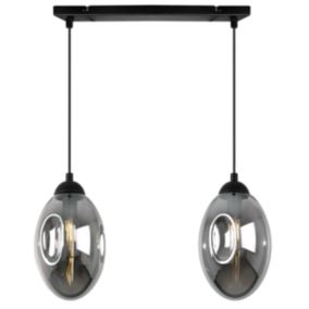 Lampa sufitowa wisząca Light Home LH Vigo 2x E14 60W czarny 1szt.