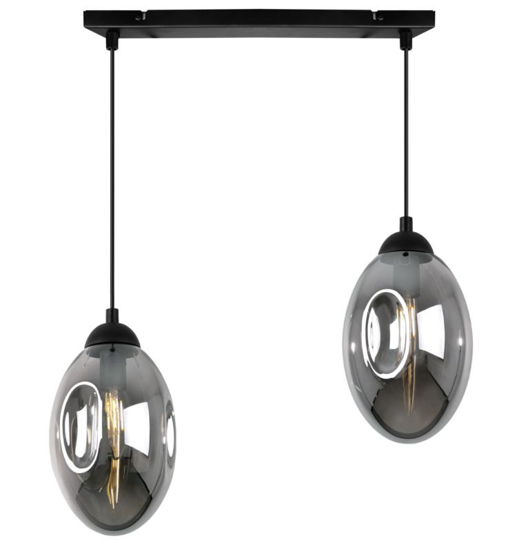Lampa sufitowa wisząca Light Home LH Vigo 2x E14 60W czarny 1szt.