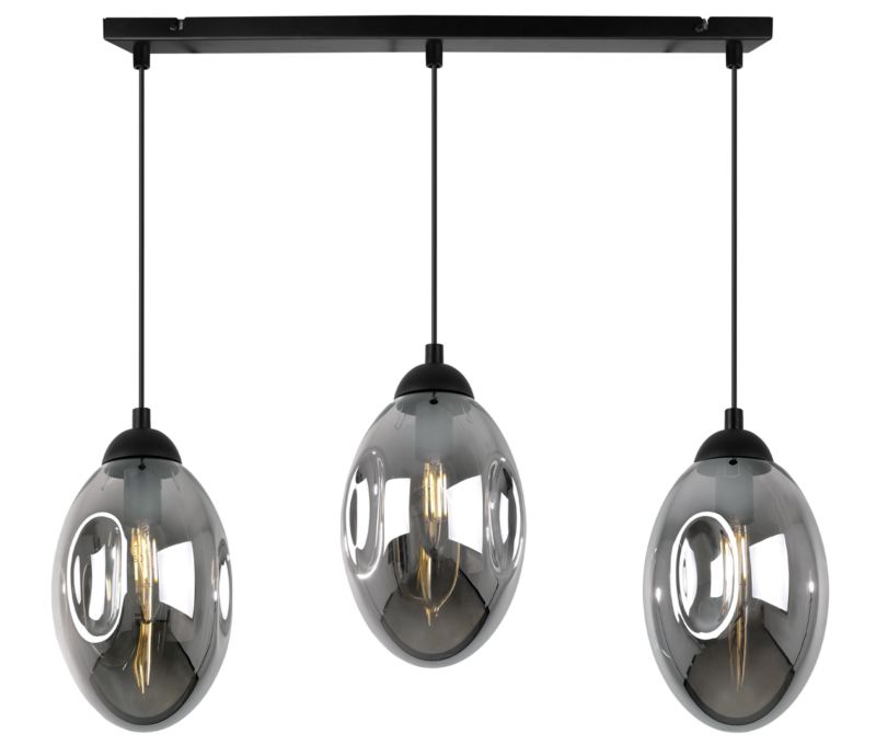 Lampa sufitowa wisząca Light Home LH Vigo 3x E14 60W czarny 1szt.
