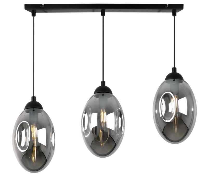 Lampa sufitowa wisząca Light Home LH Vigo 3x E14 60W czarny 1szt.