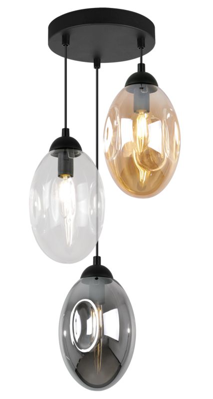 Lampa sufitowa wisząca Light Home LH Vigo 3x E14 60W okrągły 19cm multikolor 1szt.