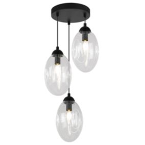 Lampa sufitowa wisząca Light Home LH Vigo 3x E14 60W okrągły 19cm transparentny 1szt.