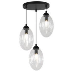 Lampa sufitowa wisząca Light Home LH Vigo 3x E14 60W okrągły 30cm transparentny 1szt.