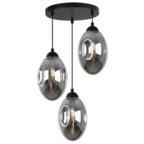 Lampa sufitowa wisząca Light Home LH Vigo 3x E14 60W okragły 30cm czarny 1szt.