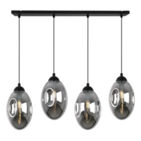 Lampa sufitowa wisząca Light Home LH Vigo 4x E14 60W czarny 1szt.