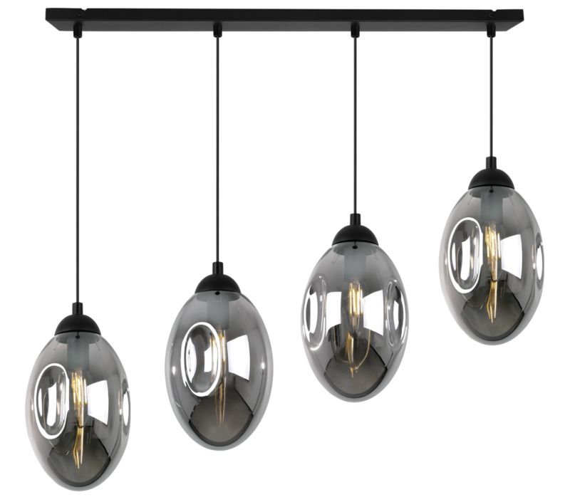Lampa sufitowa wisząca Light Home LH Vigo 4x E14 60W czarny 1szt.