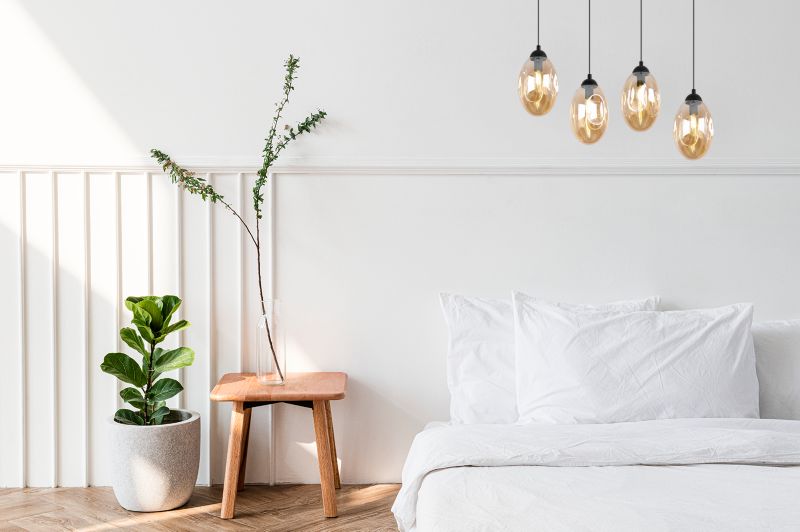 Lampa sufitowa wisząca Light Home LH Vigo 4x E14 60W miodowy 1szt.