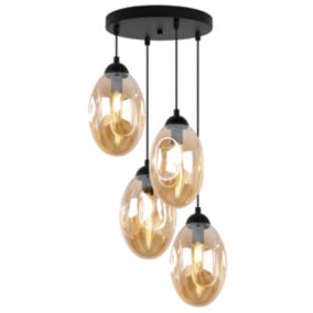 Lampa sufitowa wisząca Light Home LH Vigo 4x E14 60W okrągły miodowy 1szt.