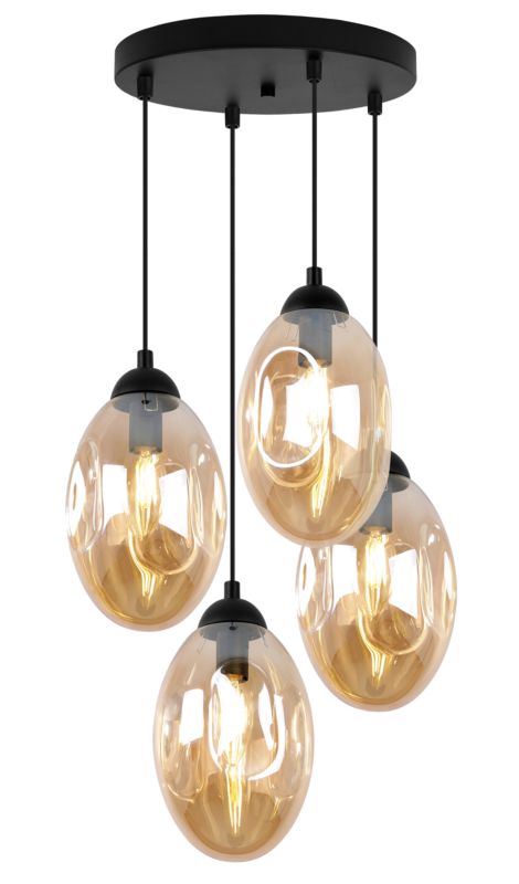 Lampa sufitowa wisząca Light Home LH Vigo 4x E14 60W okrągły miodowy 1szt.