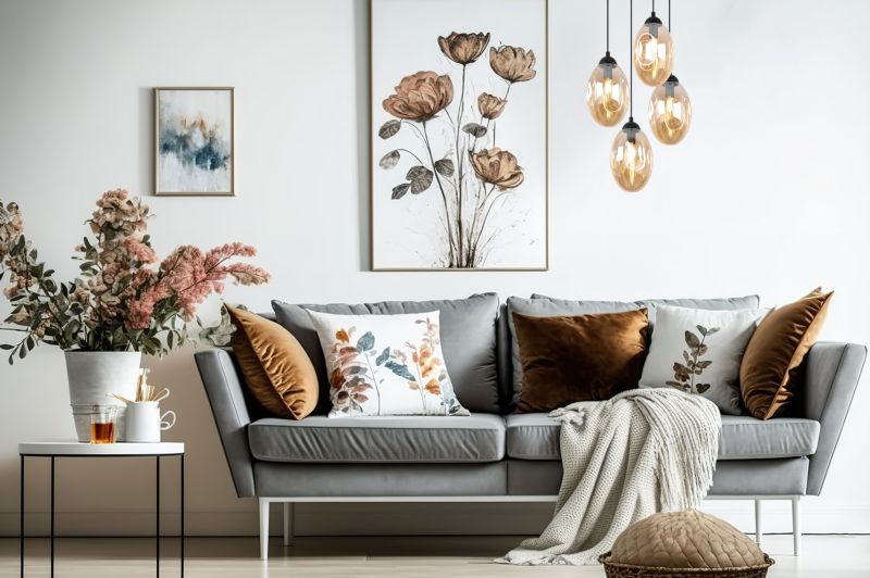 Lampa sufitowa wisząca Light Home LH Vigo 4x E14 60W okrągły miodowy 1szt.