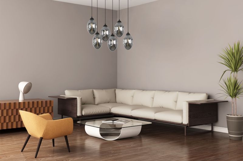 Lampa sufitowa wisząca Light Home LH Vigo 6x E14 60W czarny 1szt.