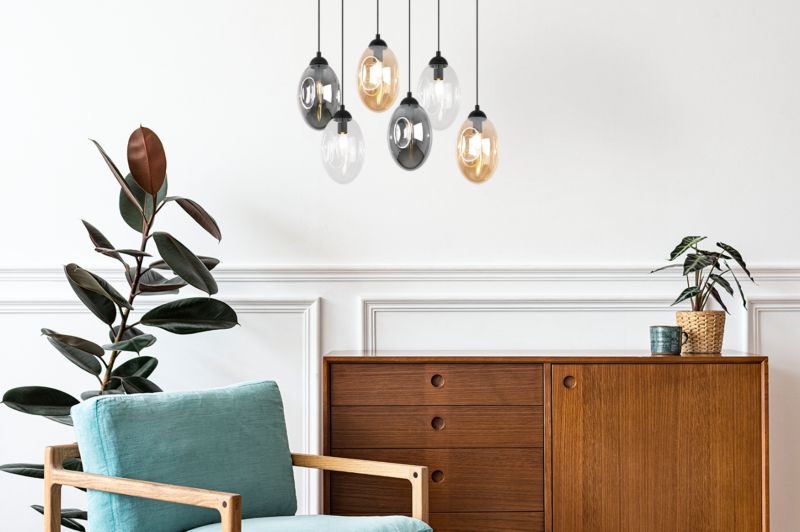 Lampa sufitowa wisząca Light Home LH Vigo 6x E14 60W multikolor 1szt.